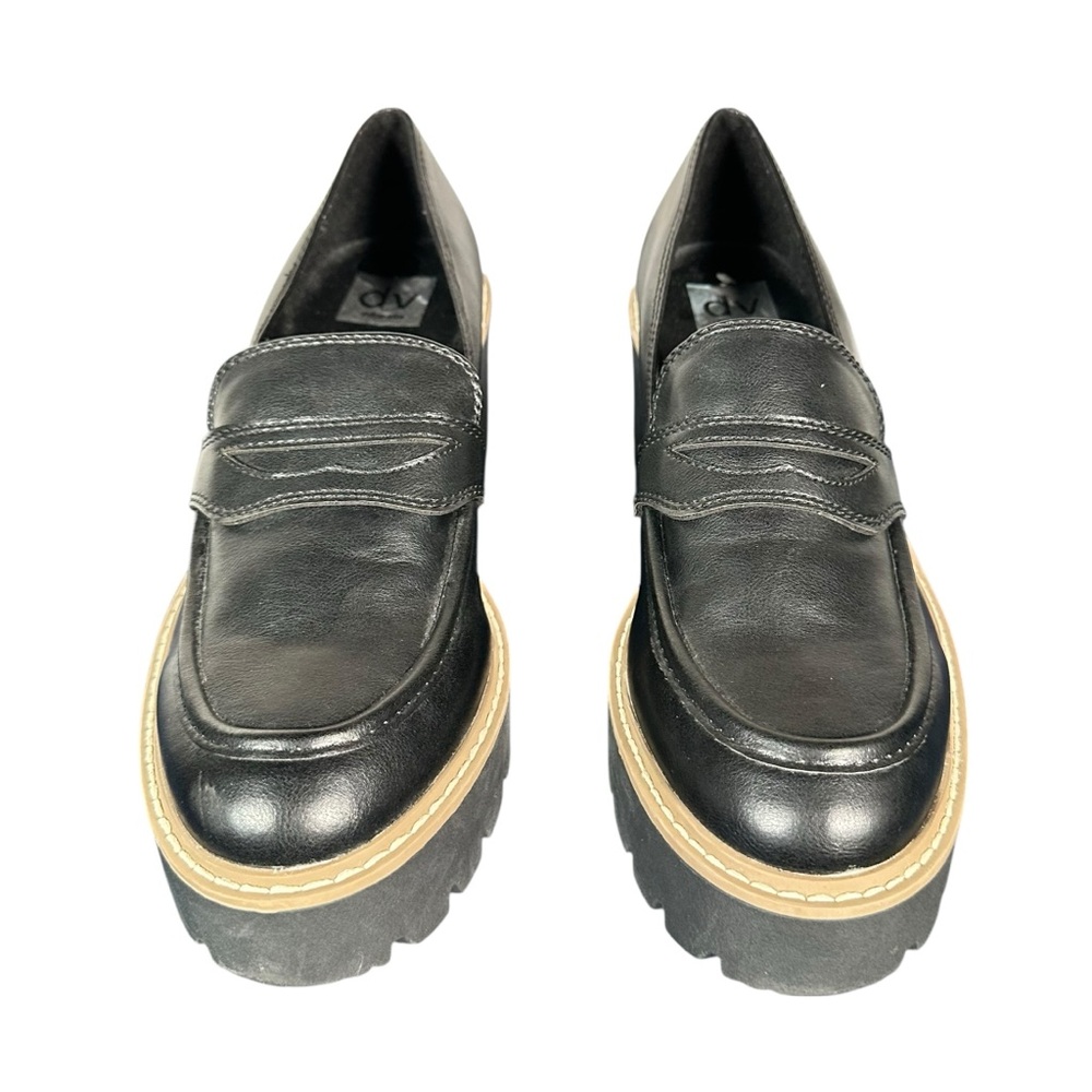 DOLCE VITA Tammy Lug Sole Leather Lug Sole Loafers in black - Picture 6 of 11
